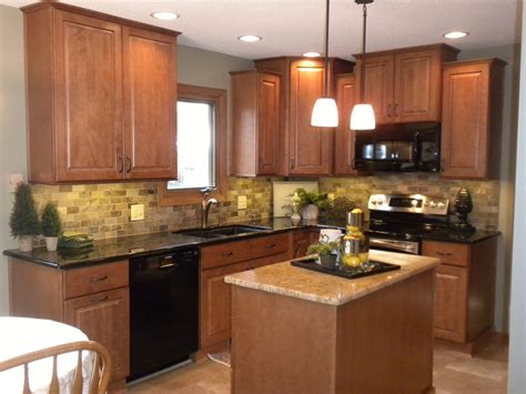 honey oak cabinets with stainless steel appliances|countertops with honey oak cabinets.